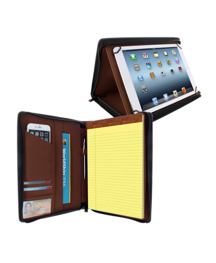 A4 PU PORTFOLIO WITH TABLET STAND