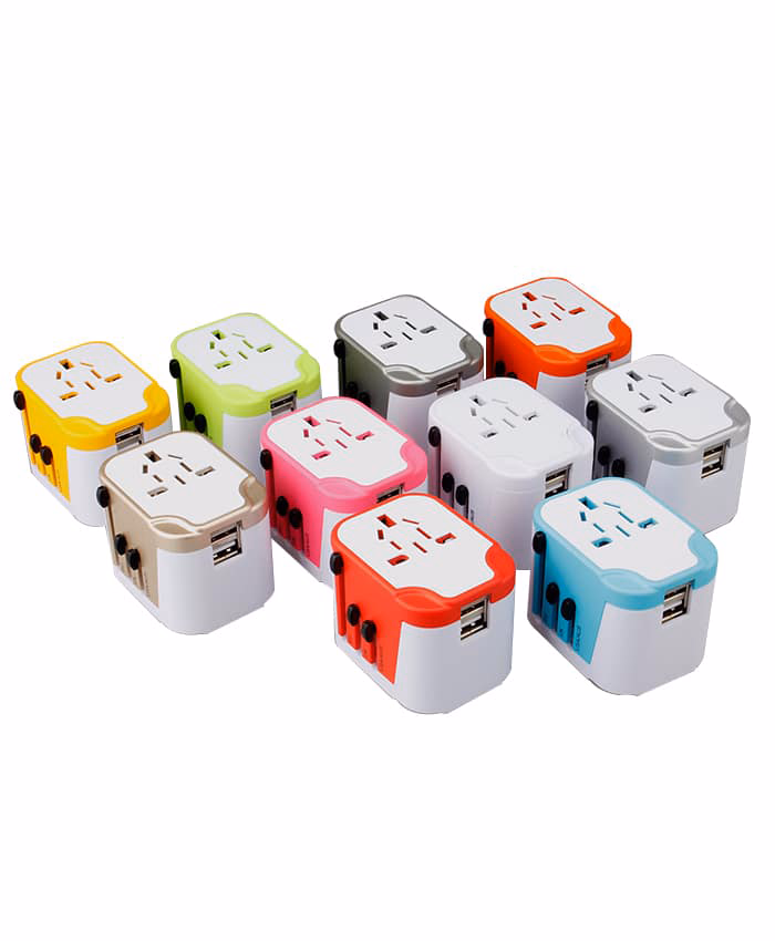 2 USB PORT UNIVERSAL TRAVEL ADAPTOR