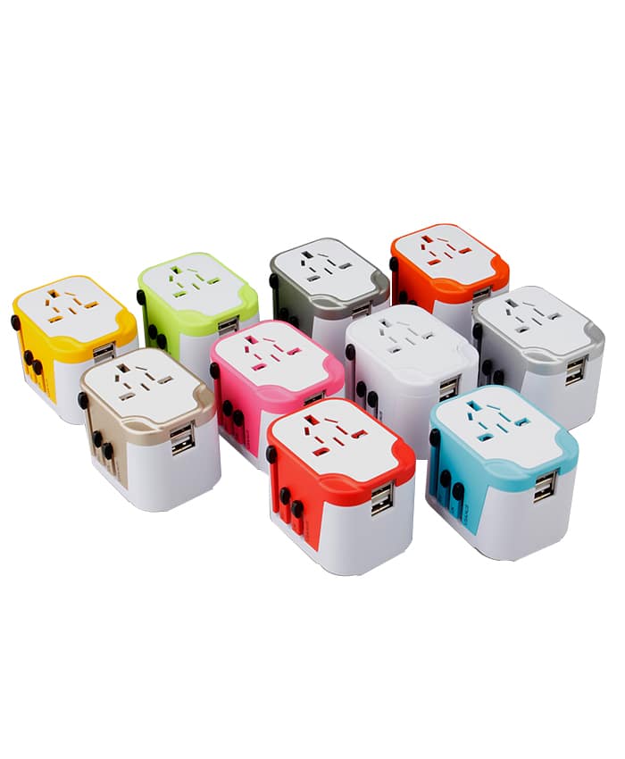 2 USB PORT UNIVERSAL TRAVEL ADAPTOR