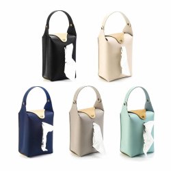 Hanging PU Leather Tissue Bag