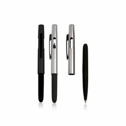 PLASTIC SOLID MATT 2 IN 1 STYLUS BALL PEN
