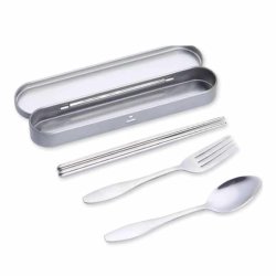 3 in 1 stainless steel cutlery set with box