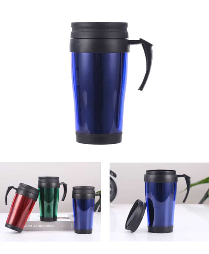 MUG WITH LID AND HANDLE