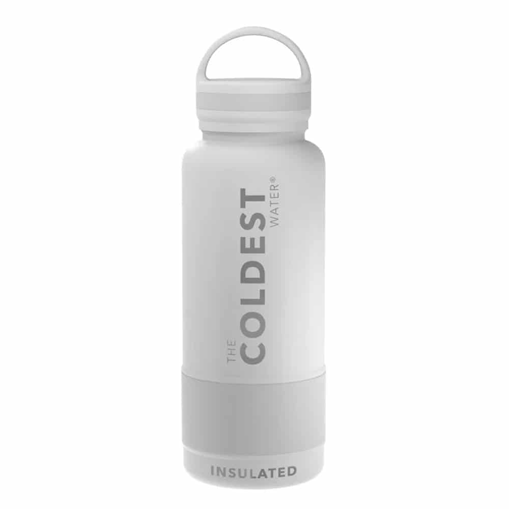 The Coldest 32 Oz Thermal Bottle - Loop Lid (Epic White)