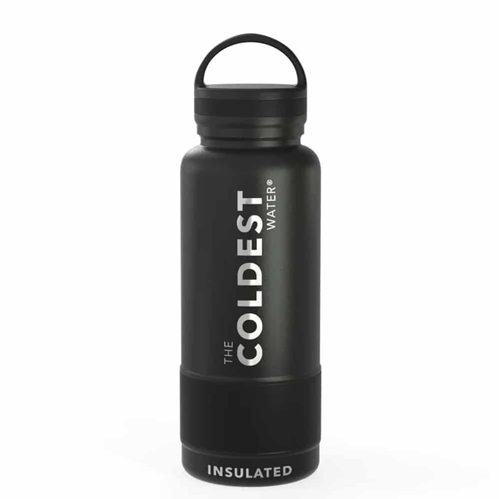 The Coldest 32 Oz Thermal Bottle - Loop Lid (Stealth Black)