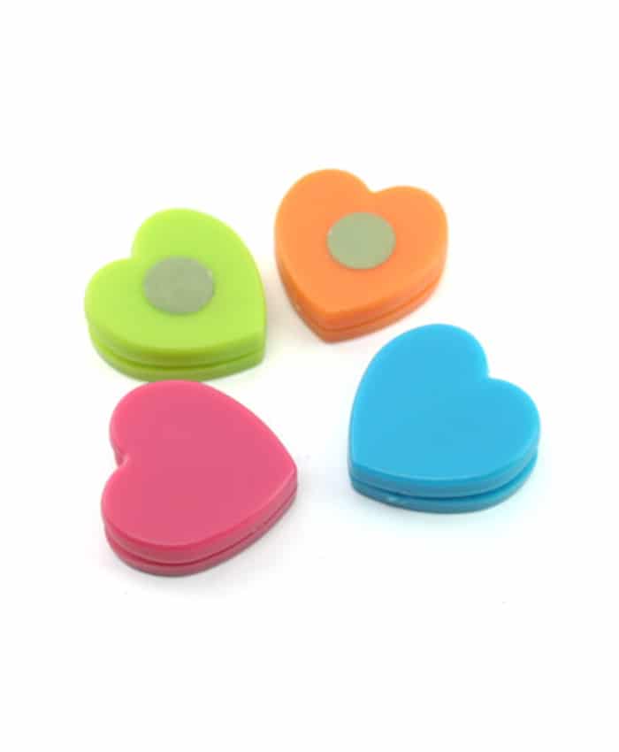 4PCS HEART CLIPS IN PS BOX