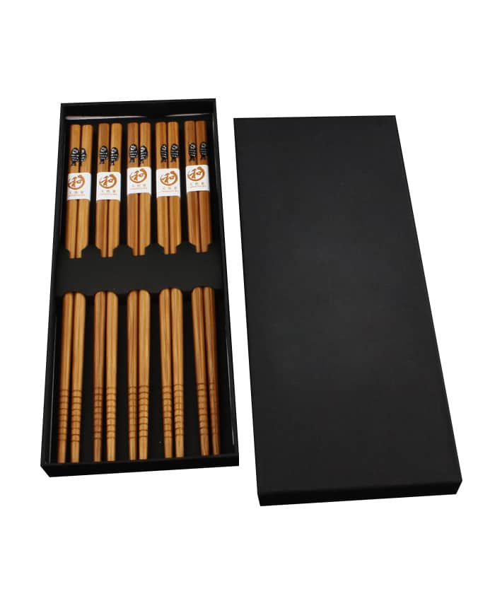 5 PAIRS BAMBOO CHOPSTICKS SET