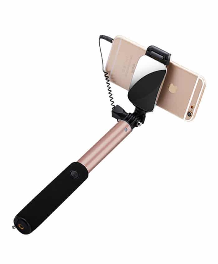 WIRED SELFIE STICK WITH MIRROR