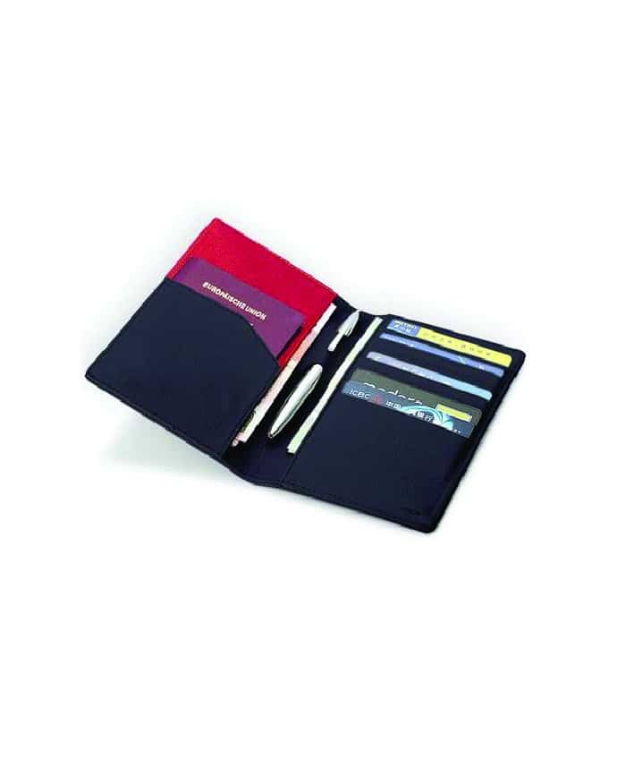 RFID LEATHER TRAVEL PASSPORT HOLDER