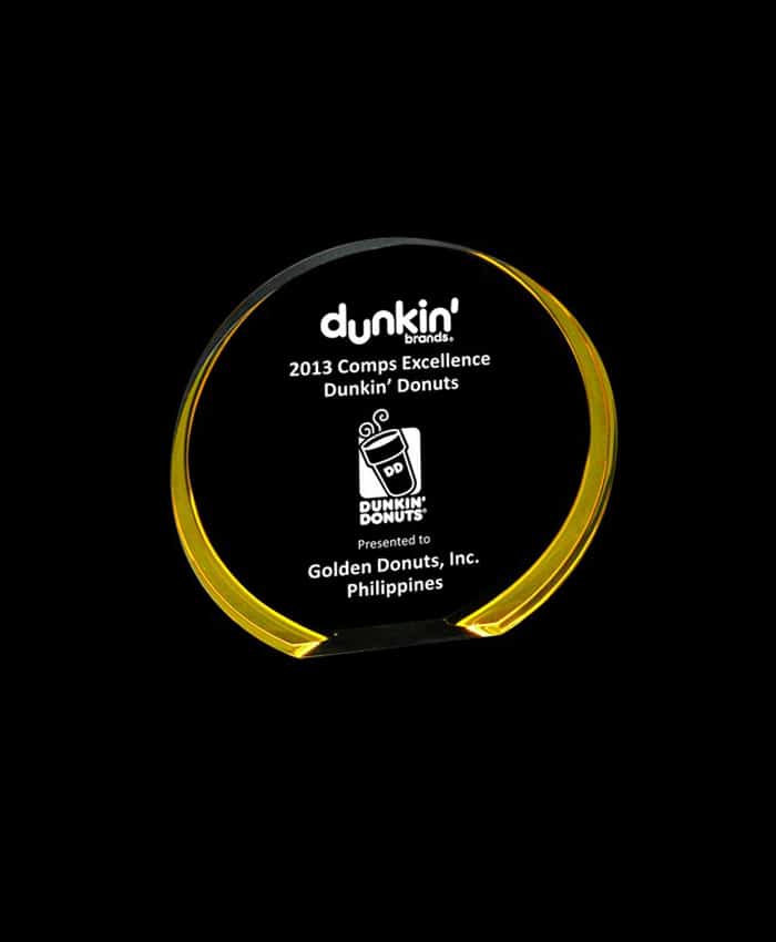 ROUND SHAPE CUSTOMIZED ACRYLIC TROPHY