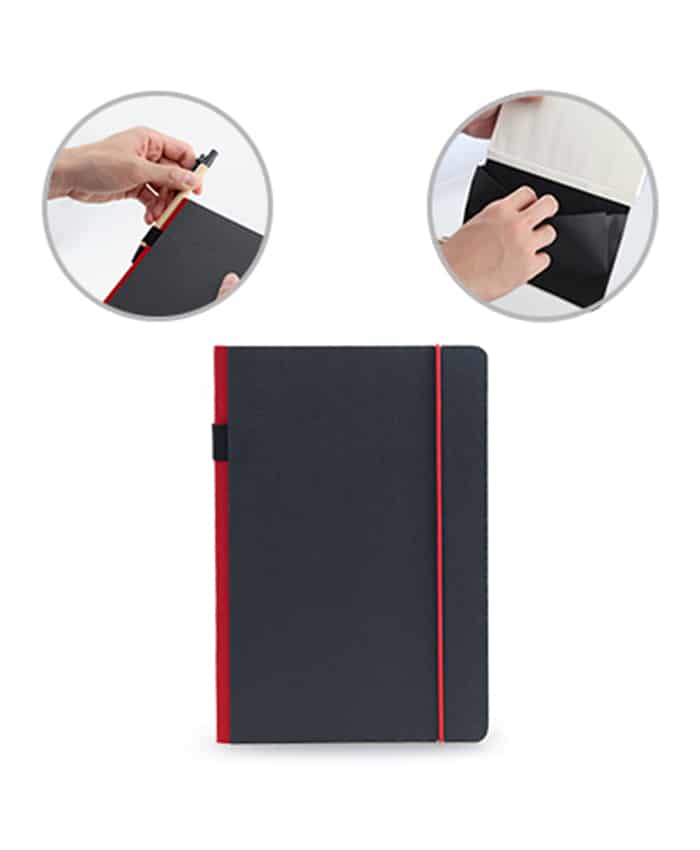 A5 NOTEBOOK WITH PEN HOLDER