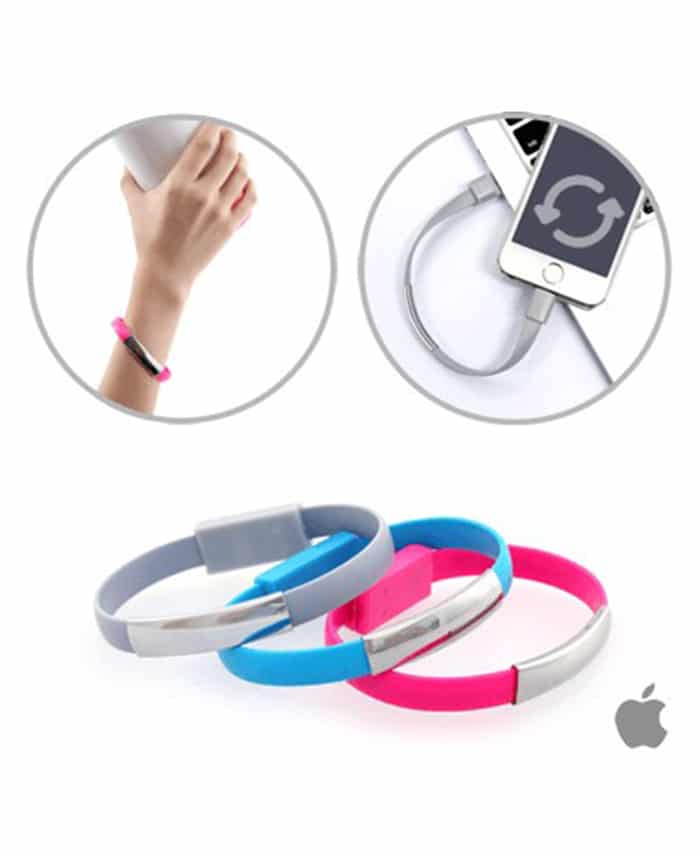 BRACELET APPLE USB CABLE CORAL