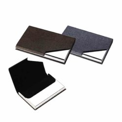 PU AND METAL BUSINESS CARD HOLDER