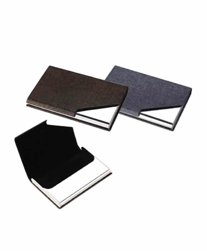 PU AND METAL BUSINESS CARD HOLDER