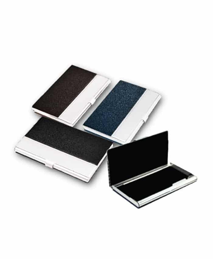 PU LEATHER AND METAL CARD HOLDER