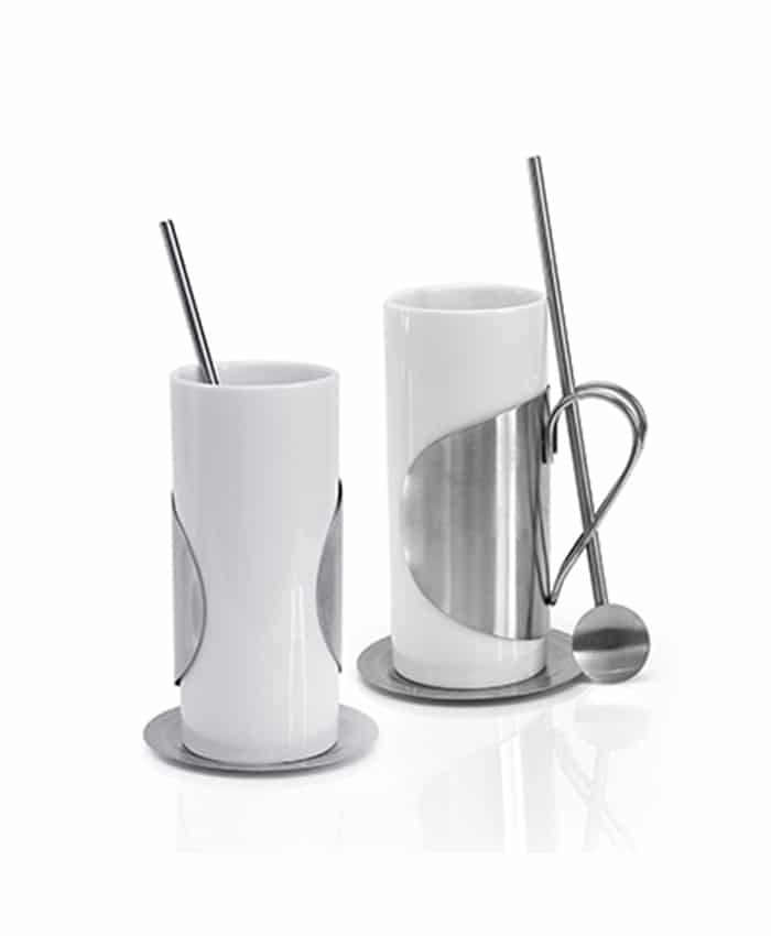COFFEE SET WITH SAUCERS & STIRRERS