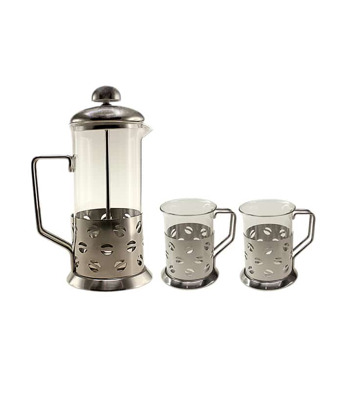 COFFEE & TEA PLUNGER WITH 2 CUPS