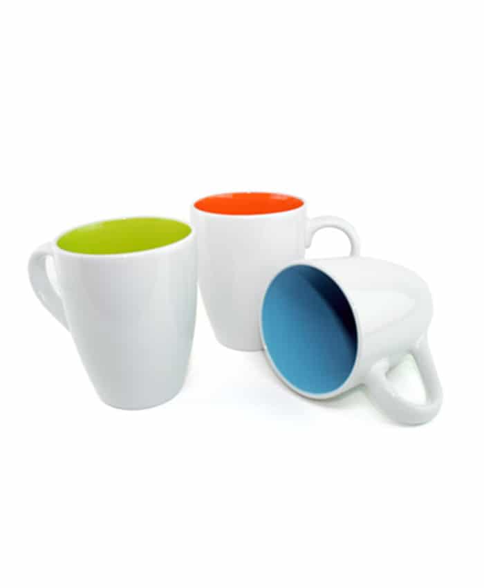 DUAL COLOR CERAMIC MUG - OUTER WHITE