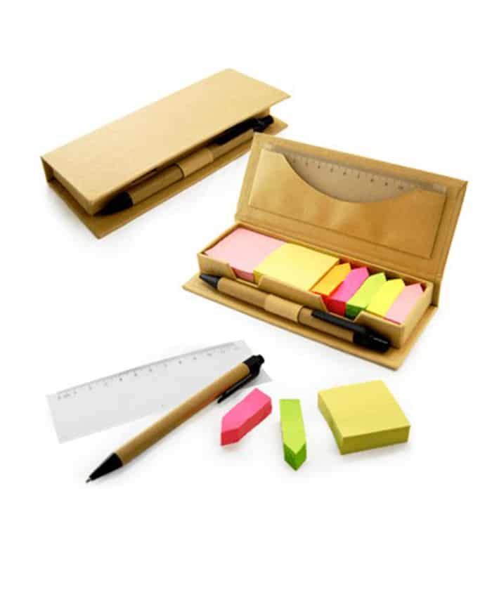 ECO FRIENDLY POST IT PAD WITH RULER AND PEN