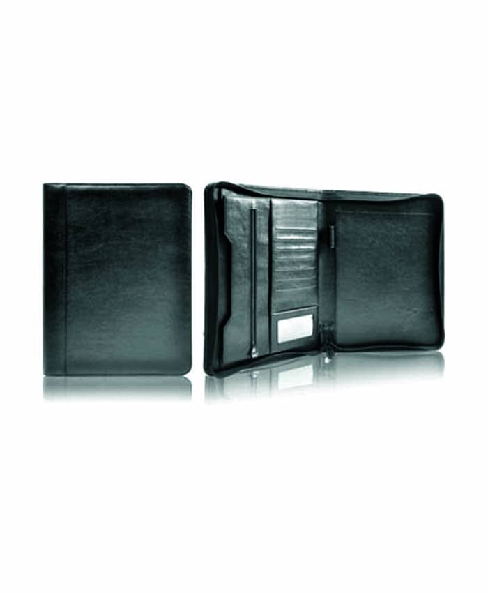 PU LEATHER A4 FOLDER WITH ZIPPER
