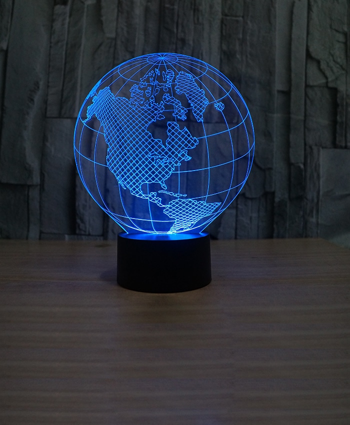 ROUND WORLD MAP ELECTRONIC LED