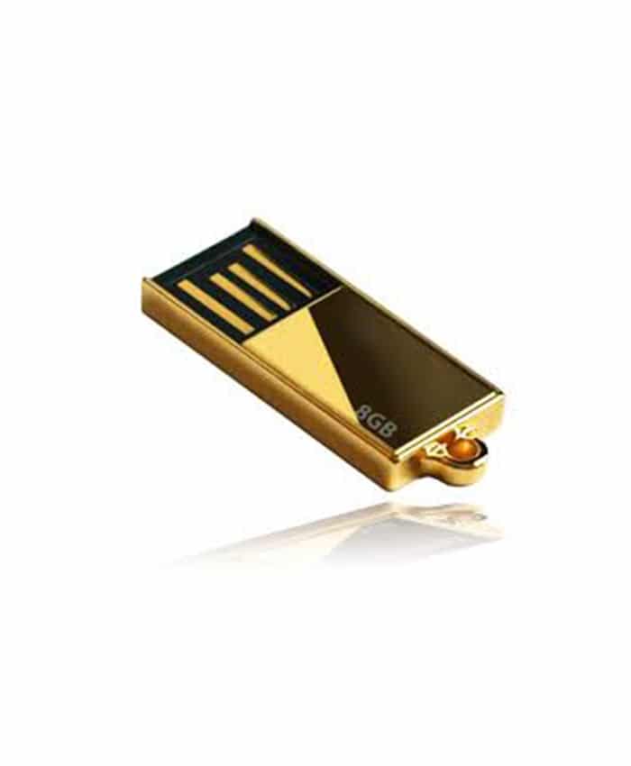 GOLD FLASH-DRIVE WITH KEYCHAIN