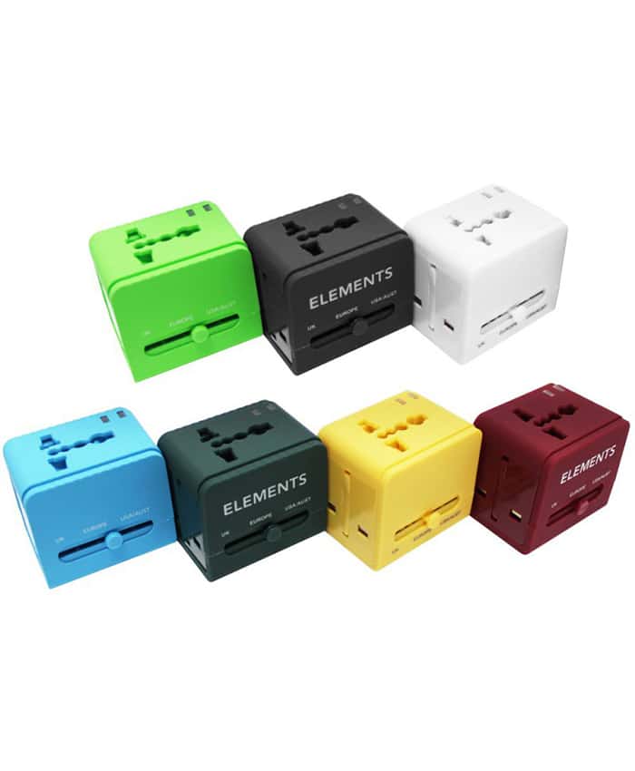 UNIVERSAL TRAVEL ADAPTOR WITH 2 USB