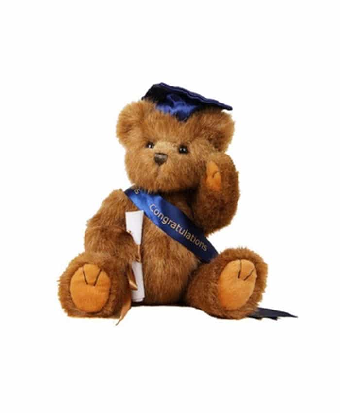 HIGH QUALITY PLUSH LONG FUR GRADUATION BEAR