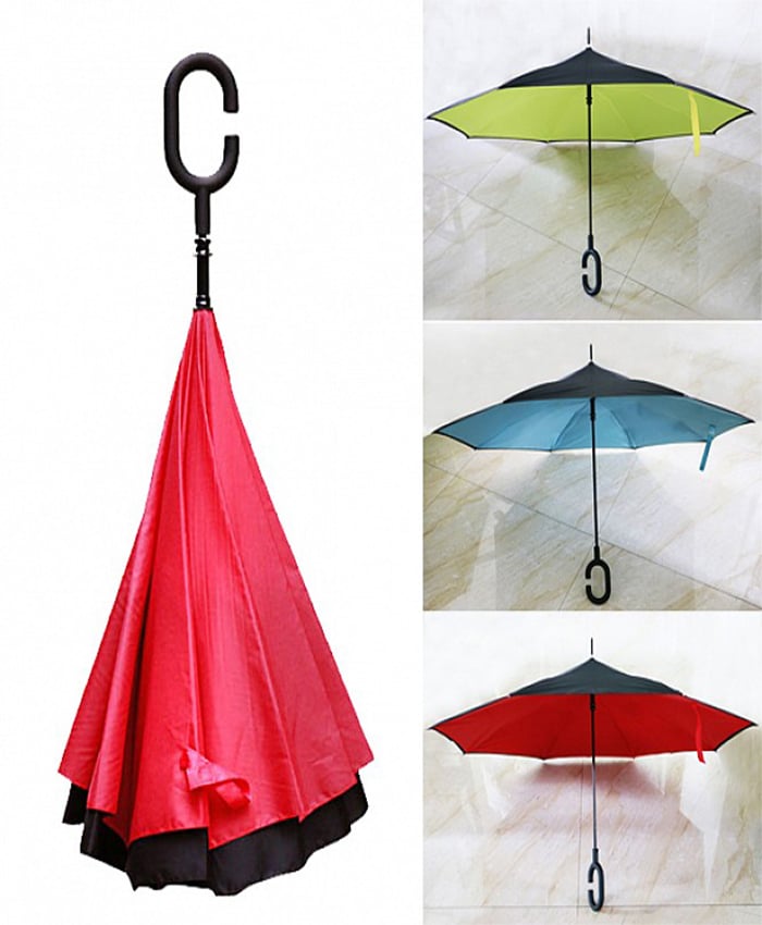 INVERTED C-SHAPE HANDLE UMBRELLA