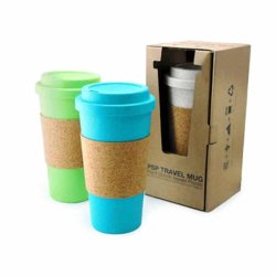 Hot Beverage Travel Mug With Cork Sleeve