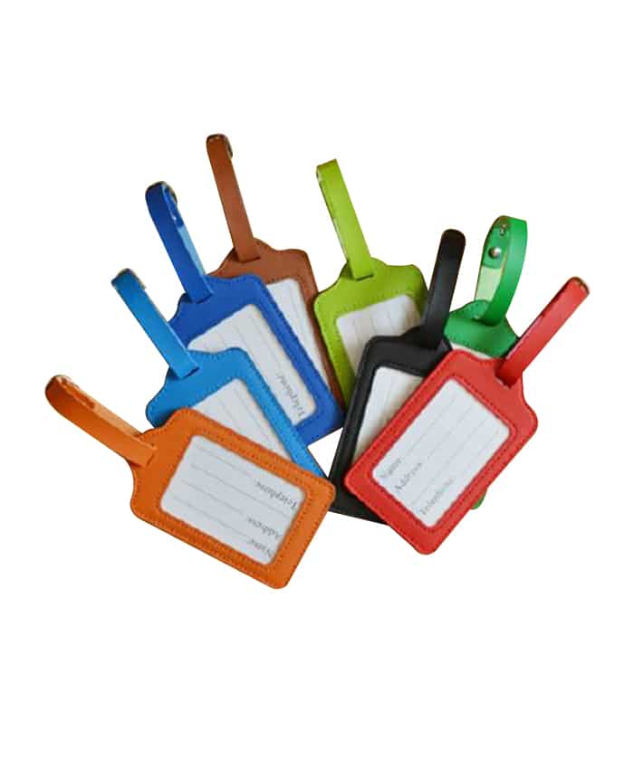 TRENDY LEATHER MATERIAL LUGGAGE TAG
