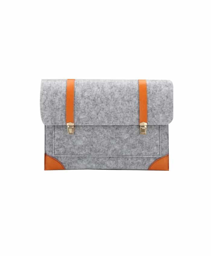 FELT LEATHER LAPTOP DOCUMENT POUCH
