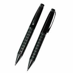 CHECKER DESIGN METAL BALL PEN