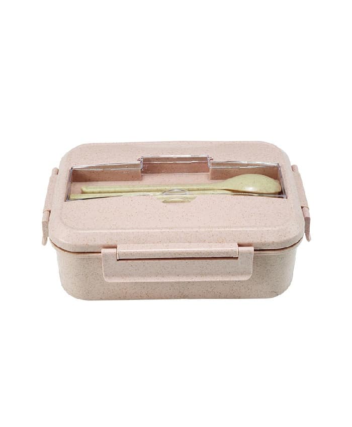 Wheat Fiber Lunch Box With Cutlery Set