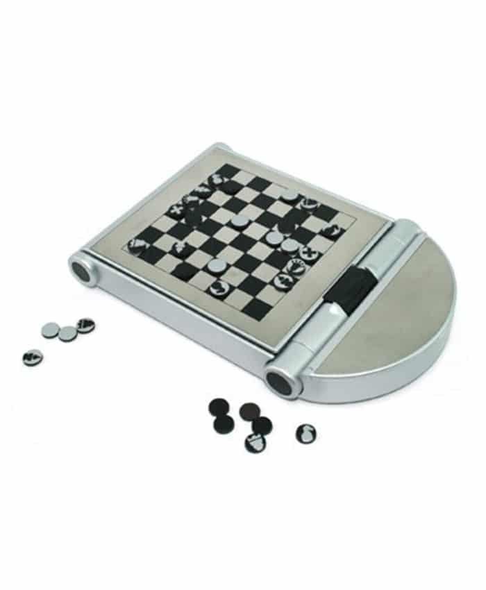 METAL 4 IN 1 GAME SET (SILVER)