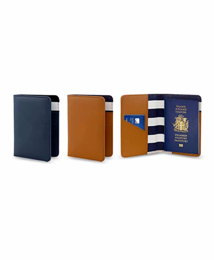 PU LEATHER & CANVAS PASSPORT COVER