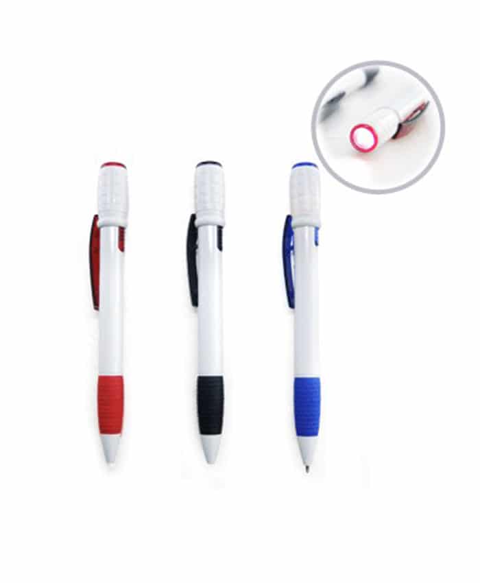 PLASTIC BALL PEN WITH TORCH LIGHT
