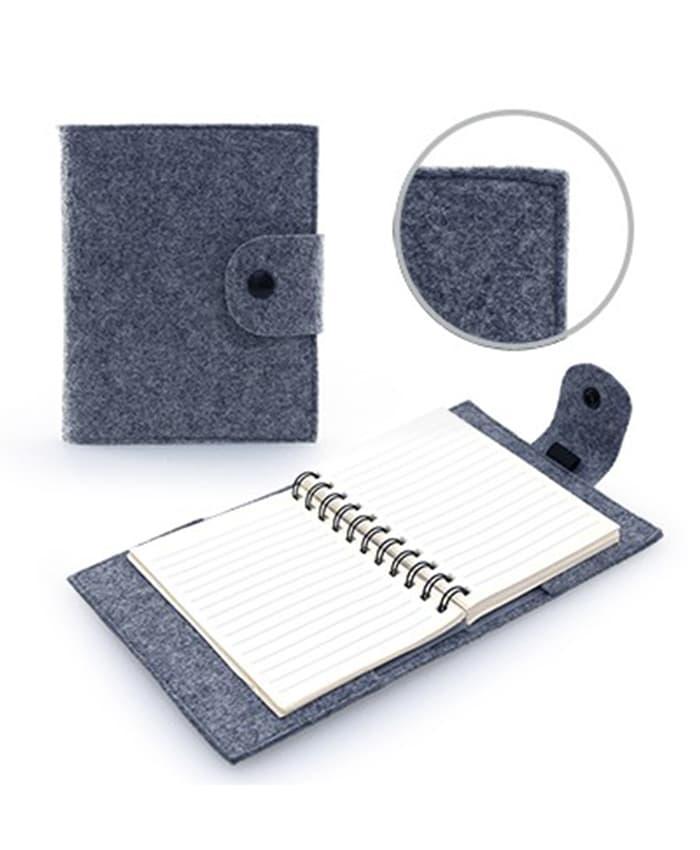 RECYCLE FELT SPIRAL NOTEBOOK