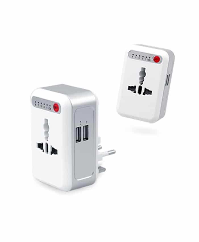 SMART TIMING UNIVERSAL TRAVEL ADAPTOR WITH 2 USB HUB