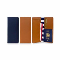 PU LEATHER & CANVAS TRAVEL WALLET