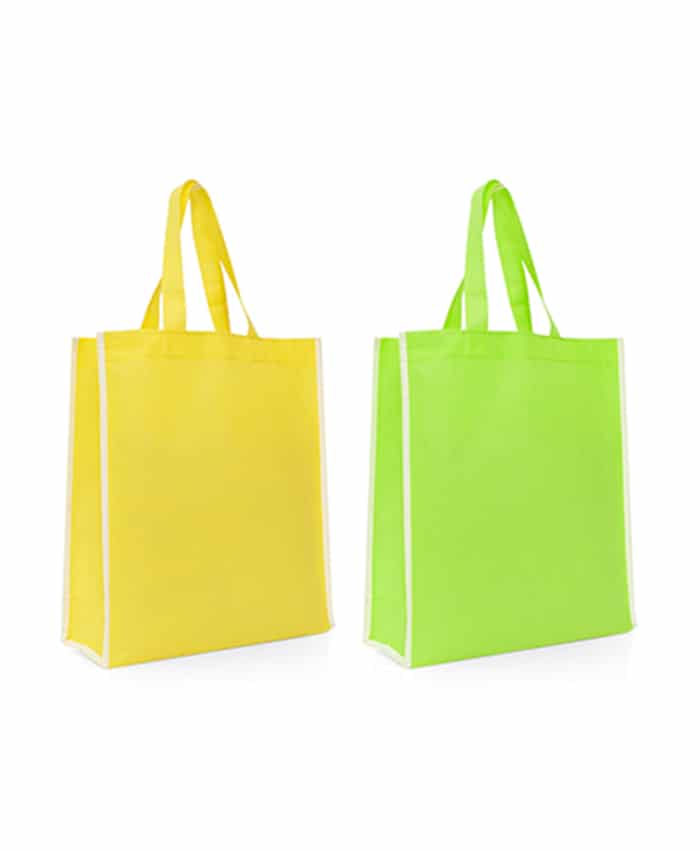 TWO TONE WOVEN CARRIER BAG