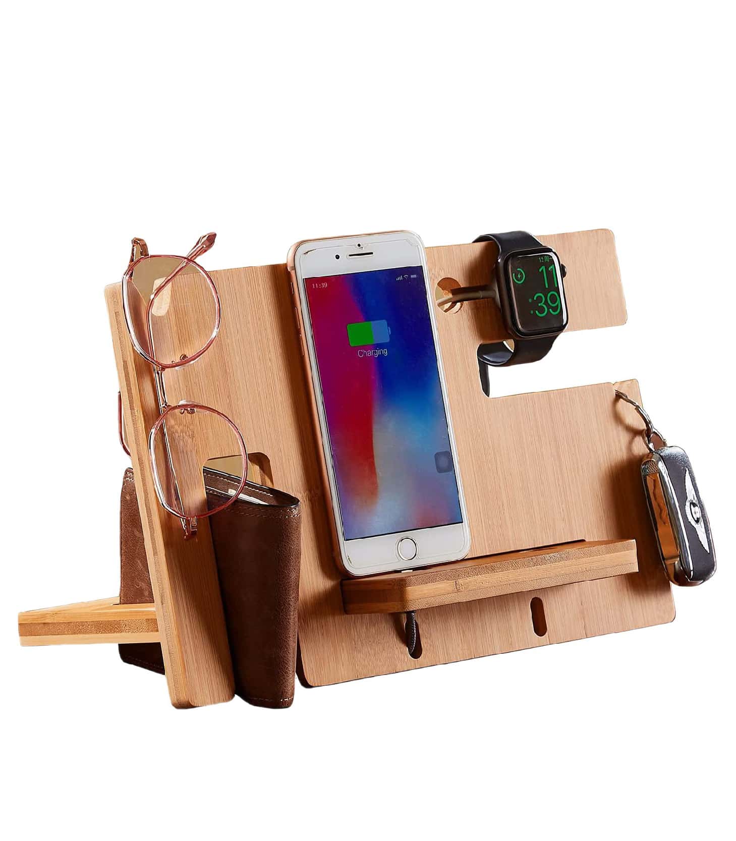 Bamboo Organiser With Multiple Slots