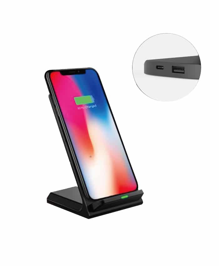 WIRELESS CHARGER CUM PHONE STAND & USB PORT