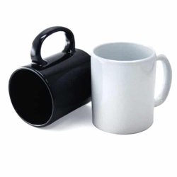 black and white Ceramic Mug
