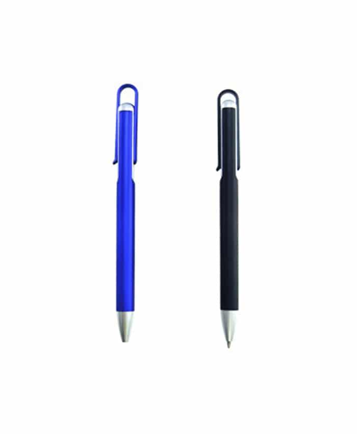 BLUE AND BLACK PLASTIC BALL PEN