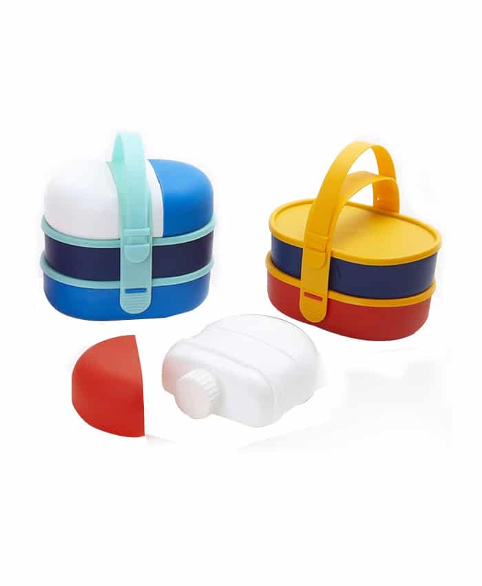 2 TIER LUNCH BOX WITH WATER BOTTLE