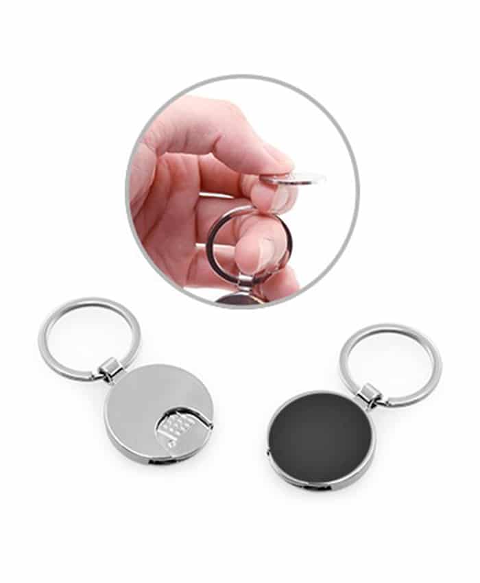 KEYCHAIN WITH TROLLEY COIN