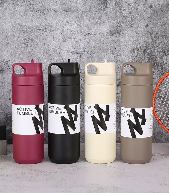 304 Stainless Steel Sports Thermos with Straw