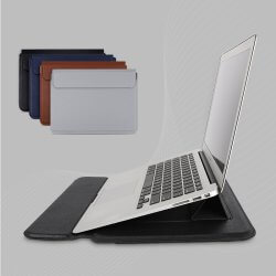 2-in-1-PU-Leather-Premium-Laptop-Sleeve-with-Stand-corporate-gift-singapore
