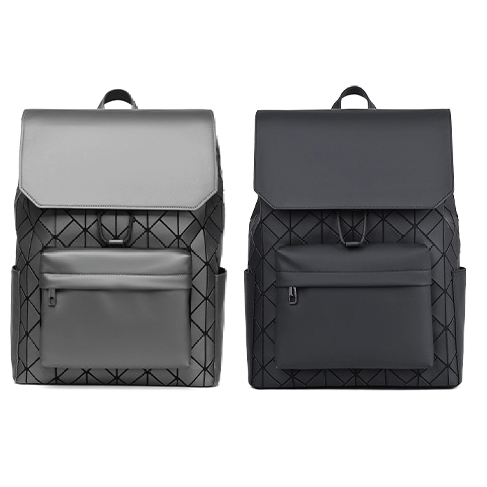 Geometric Diamond Grid Backpack